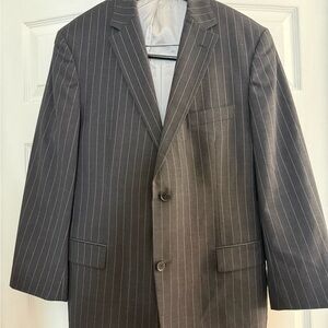 Boss Dark Gray Pinstripe Suit Jacket